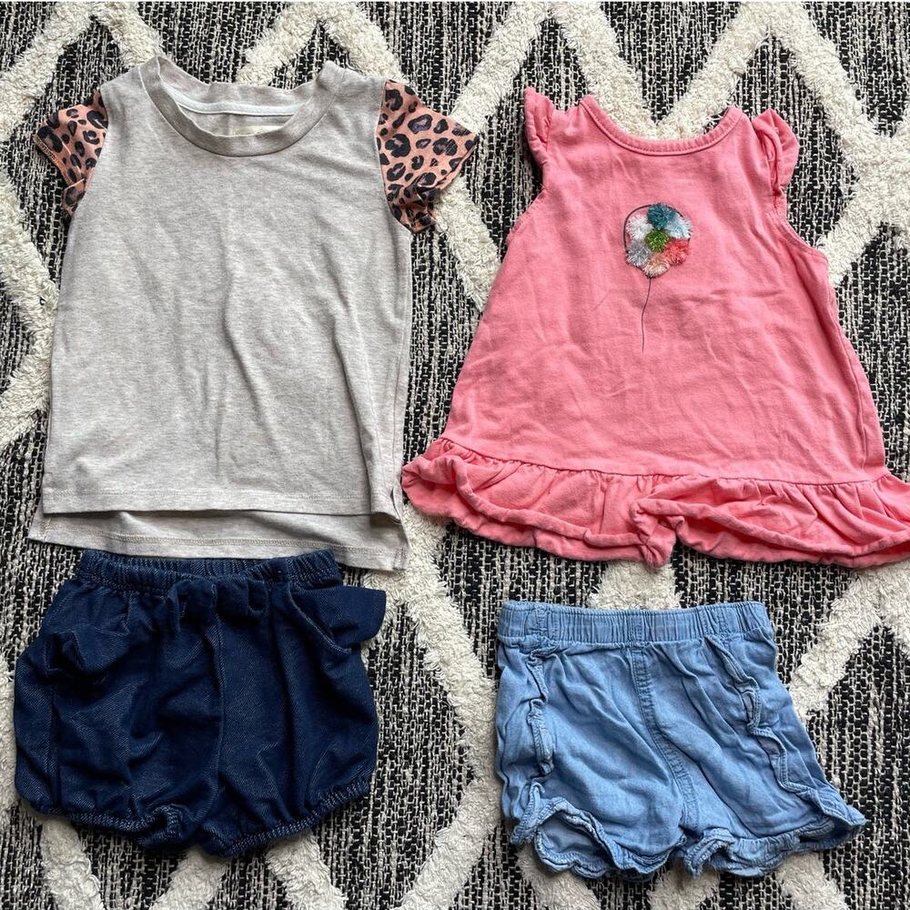 Starting out, Garanimals, Boutique Casual Top and Shorts Outfit Baby Size 18mo